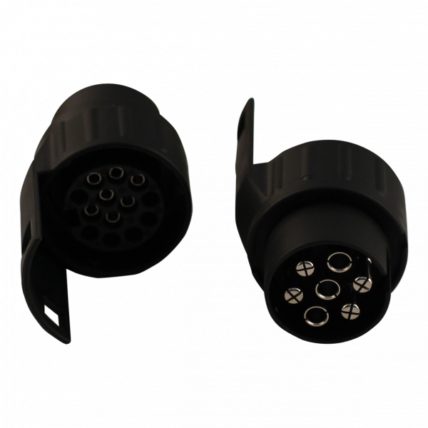 CGEAMDY Adaptateur 13 Broches Vers 7 Broches Étanchéité Parking - Lot De 2 Connecteurs Remorque Voiture Caravane Camion
