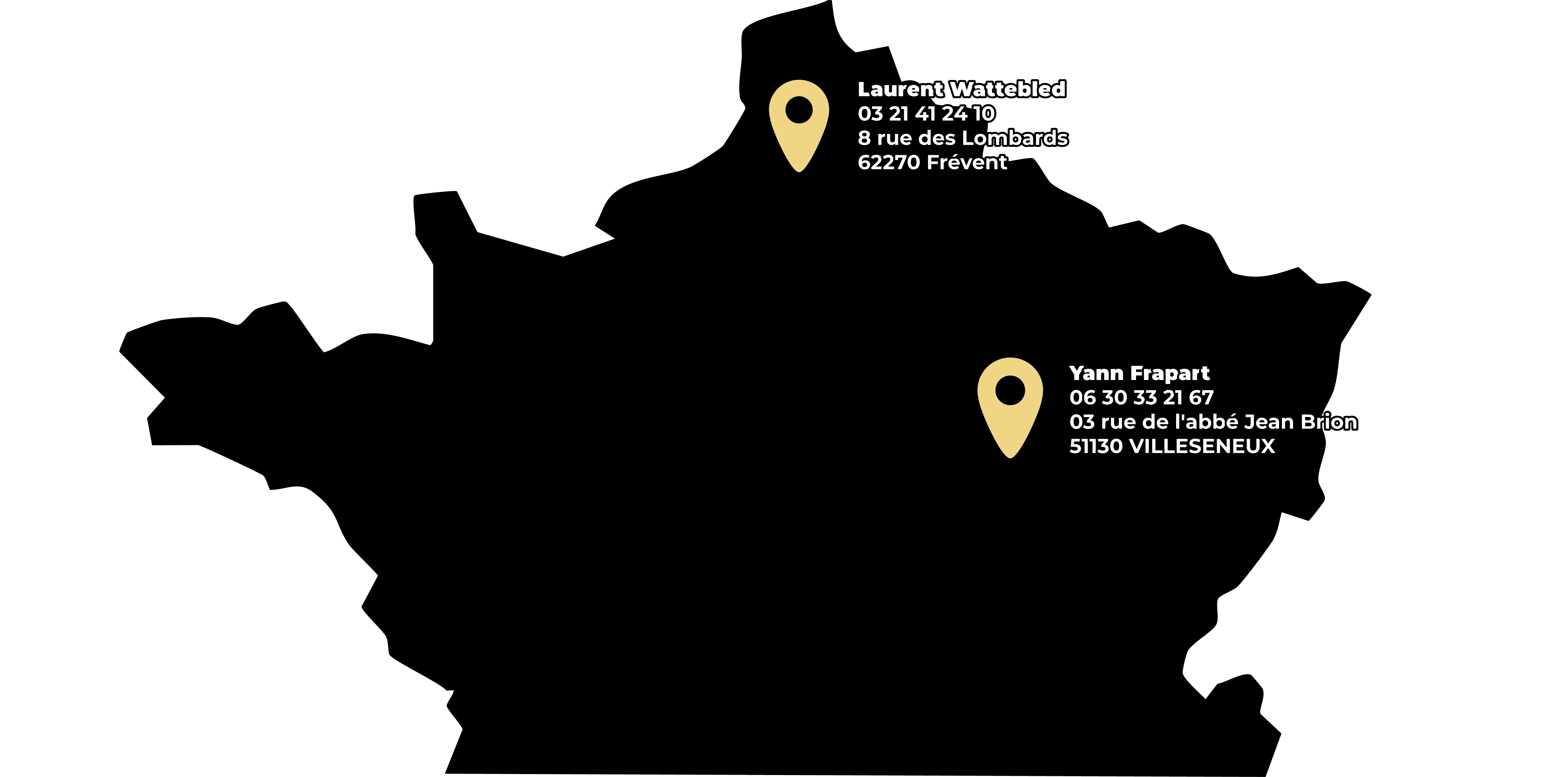Carte des magasins Wattebled